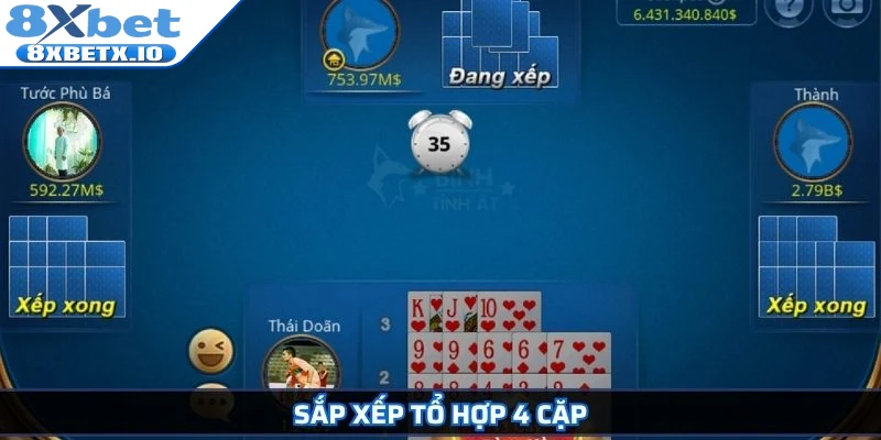Sắp xếp tổ hợp 4 cặp